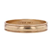 10K Yellow Gold Band Ring