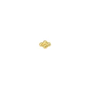 4-ball diamond threadless end in 14k yellow gold