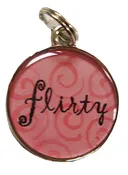 Ganz Round Flirty Charm for Necklace or Bracelet Keyring