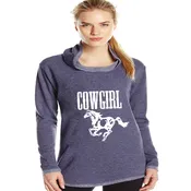 Queen Apparel | cowgirl sweatshirt horse back riding neck tunic