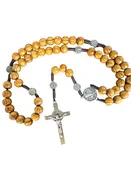 18" Olive Wood St. Benedict Rosary – Handmade in Bethlehem