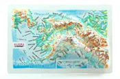 Alaska Raised Relief Map, Souvenir size
