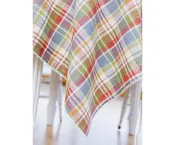 April Cornell Sunwashed Plaid Tablecloth, 60" x 90"