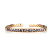 14K Rose Gold Rectangular Hinged Cuff with very rare color change grey garnets, by Jane Taylor. — jane taylor jewelry