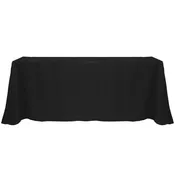 Black 108" x 156" Rectangular Poly Premier Tablecloth
