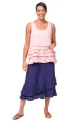 Erika Womens Cotton Gauze Skirt in Navy