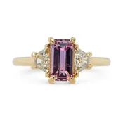 1.45ct Zara Baguette Lilac Sapphire & Diamond Engagement Ring