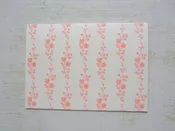 daisy peach folded notes on ecru