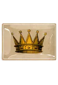 17th Century Sun Crown Decoupage Glass Tray