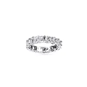 14K Round & Baguette Diamond Eternity Ring