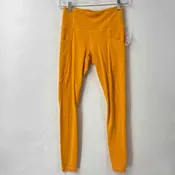 ATHLETA Orange Solid Size X-SMALL Leggings