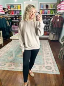 Closet MVP Modal Mock Neck Pullover - H Taupe