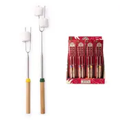 BONFIRE BUDDIES DOUBLE PRONGED CAMPFIRE BBQ ROASTERS ROASTING STICKS