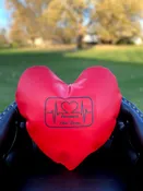 PERSEVERE. HEAL. GROW.  - Healing Hearts Pillow -  Black Imprint