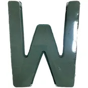 12" Fresh Floral Foam Letter "W"