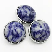 18MM Blue Jasper Natural Gemstone Snap