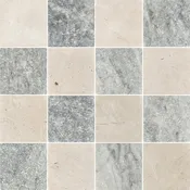 Alba Nova & Bardiglio Nuvolato 4" Checkerboard Tumbled