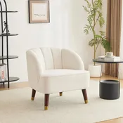 28.25" Upholstered Accent Chair With Sturdy Rubber Wood Legs for Living Room