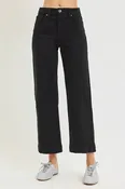 Risen High Rise Cropped Wide Leg Jeans