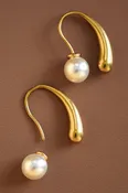 18K Gold Plated Waterproof Stainless Steel Hoop Earrings - 7167