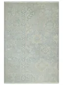 2x3 Hand Knotted Gray And Beige Traditional Oushak Wool Rug