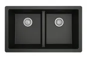 32" Undermount Double Equal Bowl