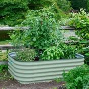 6-in-1 Modular Metal Raised Garden Bed Kit, Olive Green