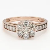 10K Gold Diamond Engagement Ring| 1.25 CT TDW| 3.63 Grams| Size 6.5″- R91222