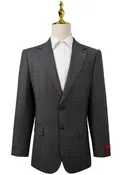 2 Piece Modern Fit Suit Set- Grey Check