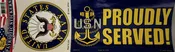 United States Navy “USN Proudly Served” Bumper Sticker
