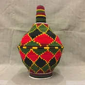 berber lidded basket, 13x9
