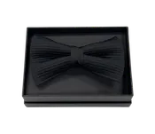 Black Pleated Tuxedo Bow Tie