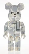 Bearbrick x BAPE Play Camo Shark 400% Grey White