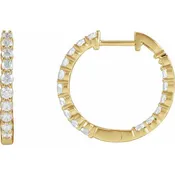 14K Gold Inside-Outside Hoop Earrings