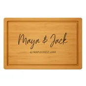 11x17 Bamboo Cutting Board with Juice Grooves