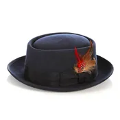 Men Classic Pork Pie Hat-MSD32