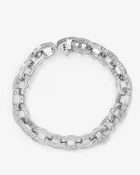 Ashley Chain Link Bracelet 9mm - Silver|White Diamondettes