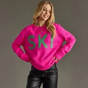 Bright Pink Ski Sweater