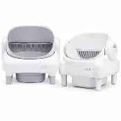 Cumrige Double Self-Cleaning Litter Box Bundle (M5 + E) – Automatic No-Scooping Cat Litter System for Multi-Cat Homes & Odor Control