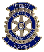 Rotary International - District Secretary Lapel Pin