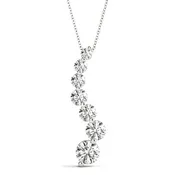 0.5CT Lab Diamond Journey Pendant with Seven-Stone Curve