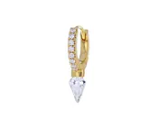 1/4 Diamond Spike Eternity Hoop SINGLE Earring