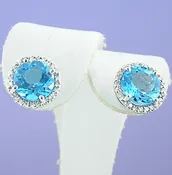 Blue Topaz Earrings