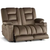 56 in Reclining Loveseat Recliner with Heat & Massage PR648M1