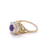 10K 2-Tone Victorian Star Sapphire