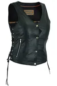 Contour Women’s Leather Motorcycle Vest