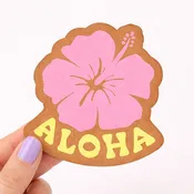 Aloha Hibiscus Sticker