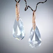 Astra - Swarovski Crystal Earrings - Rose Gold
