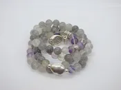 Fluorite and Cloud Quartz Wrap