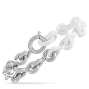 Calvin Klein Choppy Stainless Steel Matt White PVD Bracelet Size Large KJJGWB21010L